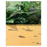 LLS - Vintage Wall Planter Italian Smoked Glass Faux Foliage
