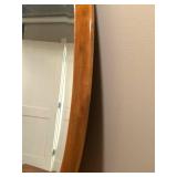 LLS - Vintage Oval Wall Mirror Carved Wood Frame