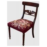 LLBR2 - Vintage Federal Style Eagle And Needlepoint Side Chair