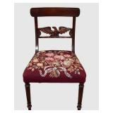 LLBR2 - Vintage Federal Style Eagle And Needlepoint Side Chair