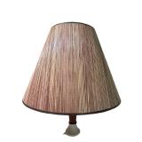 LLFR - Table Lamp Painted Floral Ceramic With Wood Accent