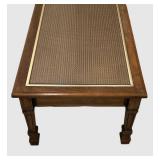 LLS - Vintage Coffee Table Woven Inset Top Original Finish