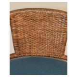 LLBR2 - Vintage McGuire Rattan Cane-Back Armchair With Cushion