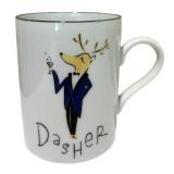 LLFR - Pottery Barn Reindeer Mugs (Lot of 4)