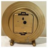 LLFR - Vintage Howard Miller Brass World Flag Mantel Clock