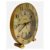 LLFR - Vintage Howard Miller Brass World Flag Mantel Clock