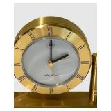 LLFR - Vintage Desk Clock - Seth Thomas Brass Roman Numeral