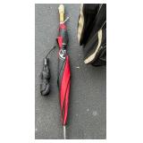 G - Golf Bag Mixed Lot - Nike Stand Bag, Bag Shag Ball Retriever & Umbrellas