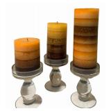 LLFR - Decorative Pillar Candle Set