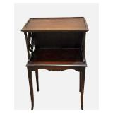 LLFR - Vintage Mahogany Tiered Fretwork Side Table