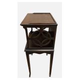 LLFR - Vintage Mahogany Tiered Fretwork Side Table
