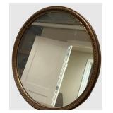 LLS - Vintage Petite Round Beaded Wall Mirror