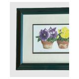 LLFR - Framed Floral Print Carolyn Oltman Pots & Pansies