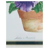 LLFR - Framed Floral Print Carolyn Oltman Pots & Pansies