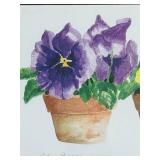 LLFR - Framed Floral Print Carolyn Oltman Pots & Pansies