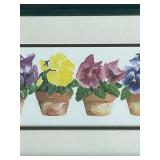 LLFR - Framed Floral Print Carolyn Oltman Pots & Pansies