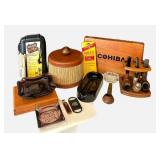 LRFE - Cigar Accessories Estate Mixed Lot Cohiba Humidor & Pipe Collection