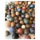 K - Assorted Antique Clay Marbles