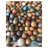 K - Assorted Antique Clay Marbles