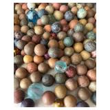 K - Assorted Antique Clay Marbles