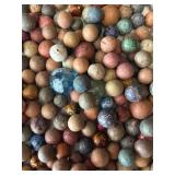 K - Assorted Antique Clay Marbles