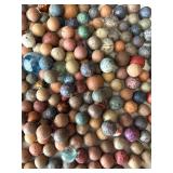 K - Assorted Antique Clay Marbles