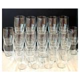 LRFE - Clear Drinking Glasses (Lot of 34)