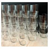 LRFE - Clear Drinking Glasses (Lot of 34)