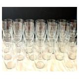LRFE - Clear Drinking Glasses (Lot of 34)