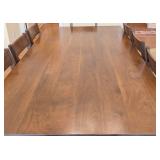 DR - Custom Built Walnut Dining Table & 8 Chairs