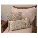 SR - Rattan Armchair & Ottoman Henry Link West Indies Vintage