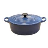 K - Blue Enamel Dutch Oven - Le Creuset No. 25