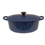 K - Blue Enamel Dutch Oven - Le Creuset No. 25