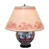 SR - Decorative Table Lamp 26 in Tall Hand-Painted Ceramic