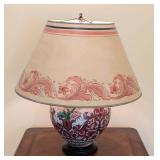 SR - Decorative Table Lamp 26 in Tall Hand-Painted Ceramic