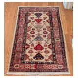 DR - Vintage Hand Knotted Caucasian or Afghan Kazak Wool Rug