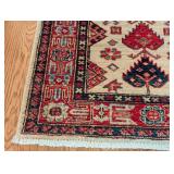 DR - Vintage Hand Knotted Caucasian or Afghan Kazak Wool Rug