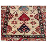 DR - Vintage Hand Knotted Caucasian or Afghan Kazak Wool Rug
