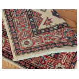 DR - Vintage Hand Knotted Caucasian or Afghan Kazak Wool Rug