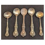 DR - Vintage Sterling Silver Salt Spoons (Lot of 5)