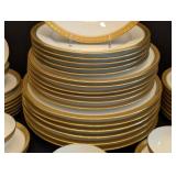 K - Vintage Limoges Gold Rimmed China Dish Set Service for 6