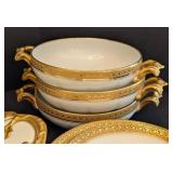 K - Vintage Limoges Gold Rim Serving Dishes Wm. Guerin & Co.