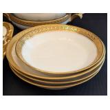 K - Vintage Limoges Gold Rim Serving Dishes Wm. Guerin & Co.
