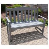 FY - Outdoor Bench Gray Wood Composite Garden Bench