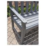 FY - Outdoor Bench Gray Wood Composite Garden Bench