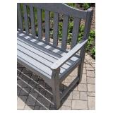 FY - Outdoor Bench Gray Wood Composite Garden Bench