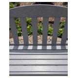 FY - Outdoor Bench Gray Wood Composite Garden Bench