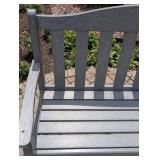 FY - Outdoor Bench Gray Wood Composite Garden Bench