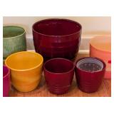 SR - Ceramic Planters Assorted Glazed Set (Lot of 11)