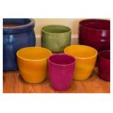 SR - Ceramic Planters Assorted Glazed Set (Lot of 11)